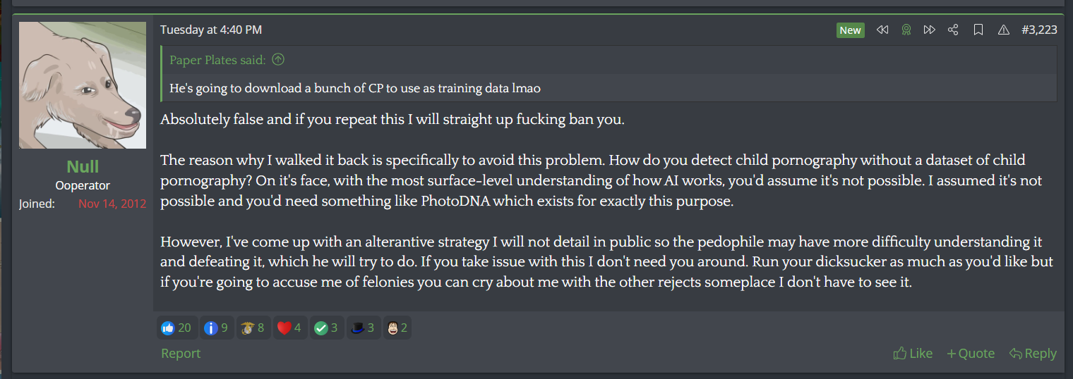 Josh on whether he uses CSAM for AI detection.png