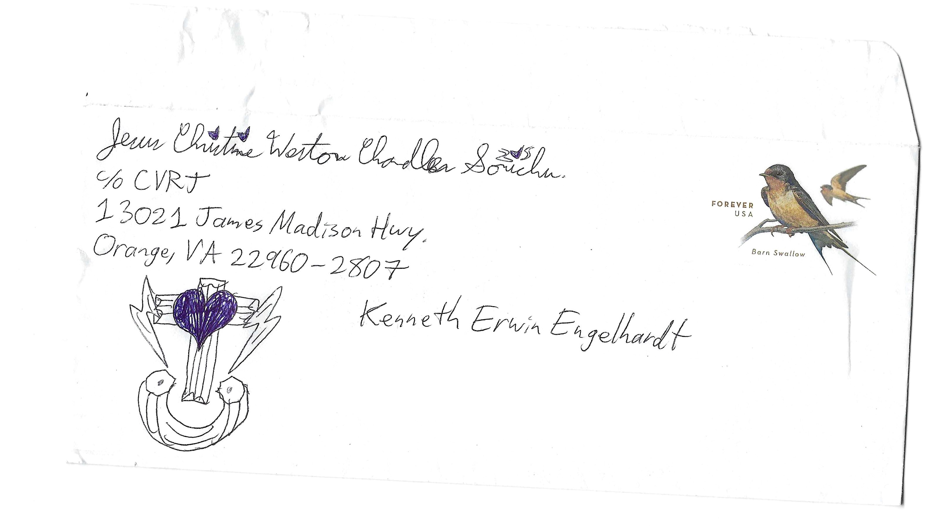 Letter Received tonight January 24, 2022 Envelope front.jpg
