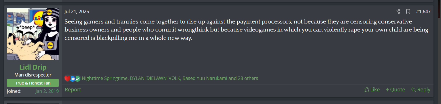Lidl Drip is mad people care about porn games more than Josh Moon's debanking basically.png