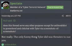 threaten, as if it isn't happening lmao, cope .jpg